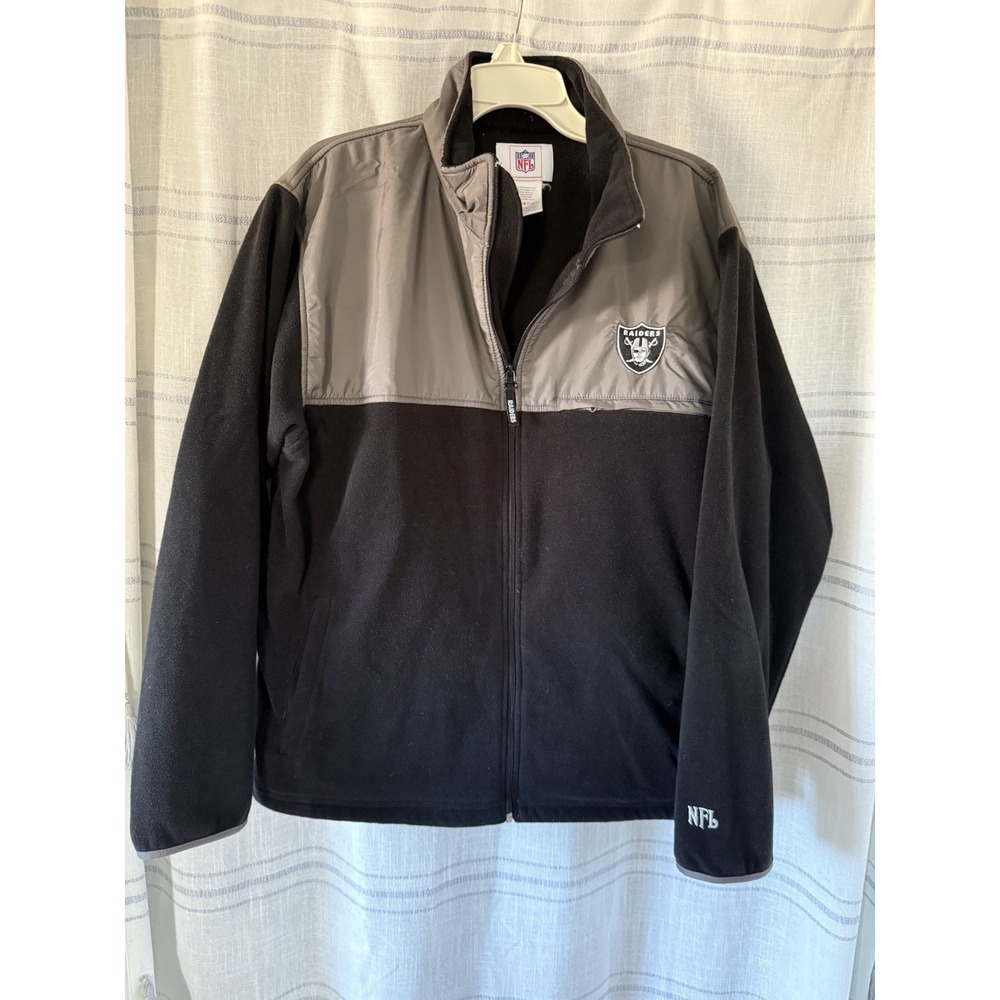 NFL Raiders Men's Black/Gray Jacket Size L